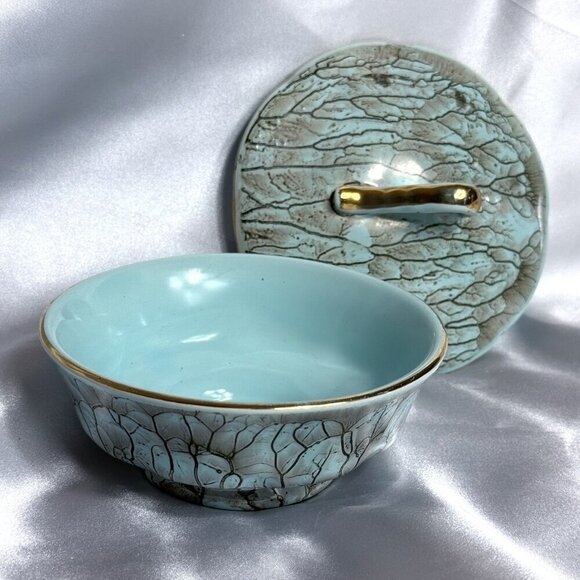Vintage Delftware W B Leersum Handwork Covered Dish Holland - Picture 8 of 12